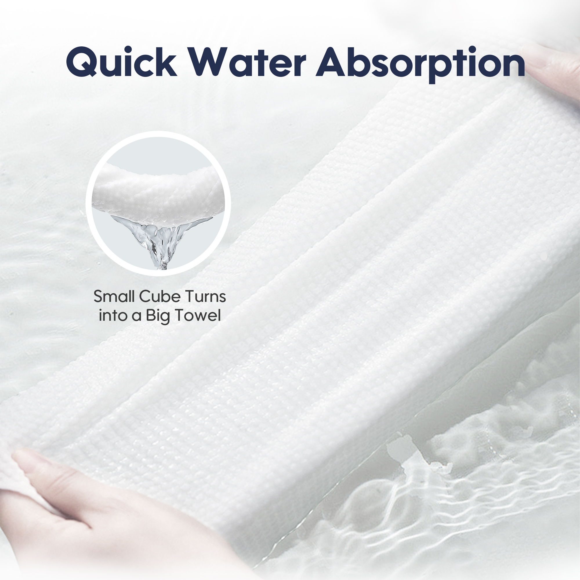 Serviette compressée portable (30 x 50 cm)