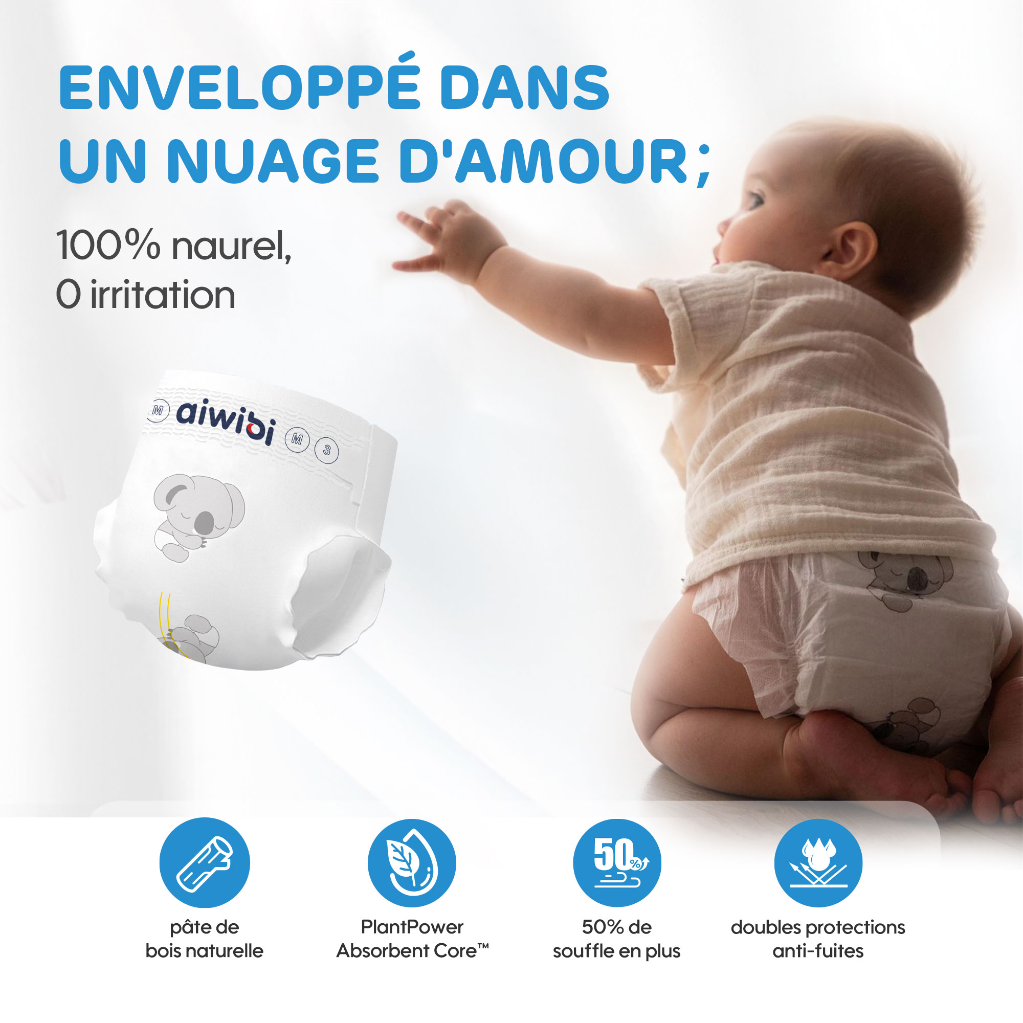 Couche pour Bébé 01 (Emballage grand）