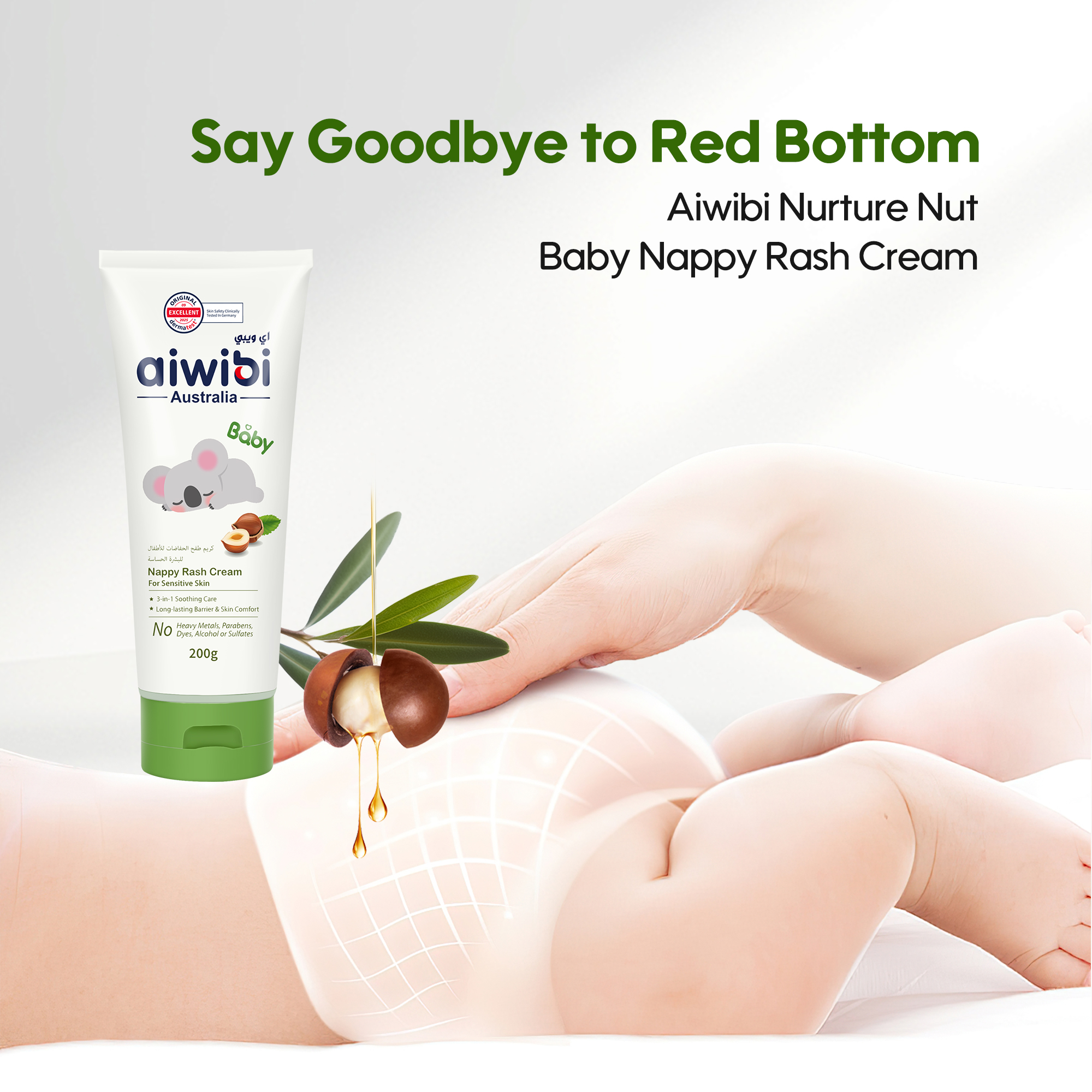 Crème pour l'érythème fessier Nurture Nut pour bébé